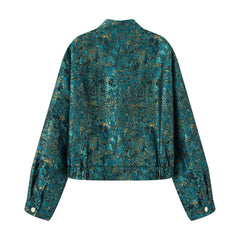 Refined Metallic Thread Texture Coat