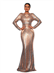 Good To Be Here Rose Gold Sequins Dress