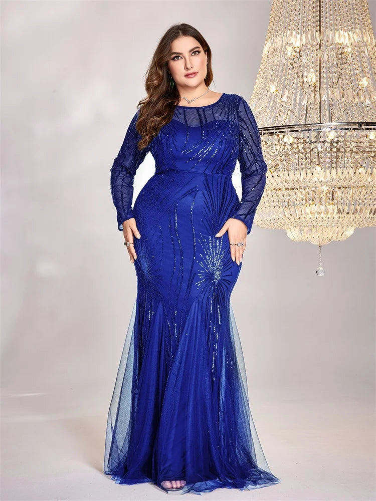 Romance In The Sequins Plus Size Women's Maxi Dress