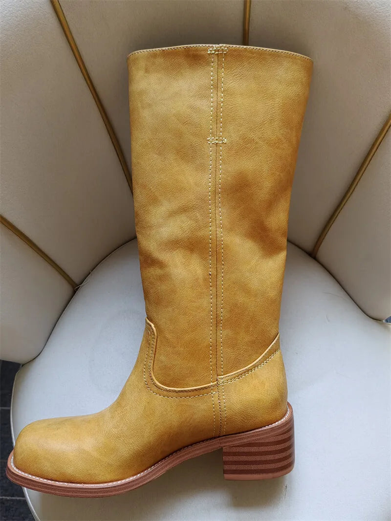 Fashion Pull-On Wide Calf Boots