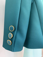 Gradient Single Button Blazer Suit