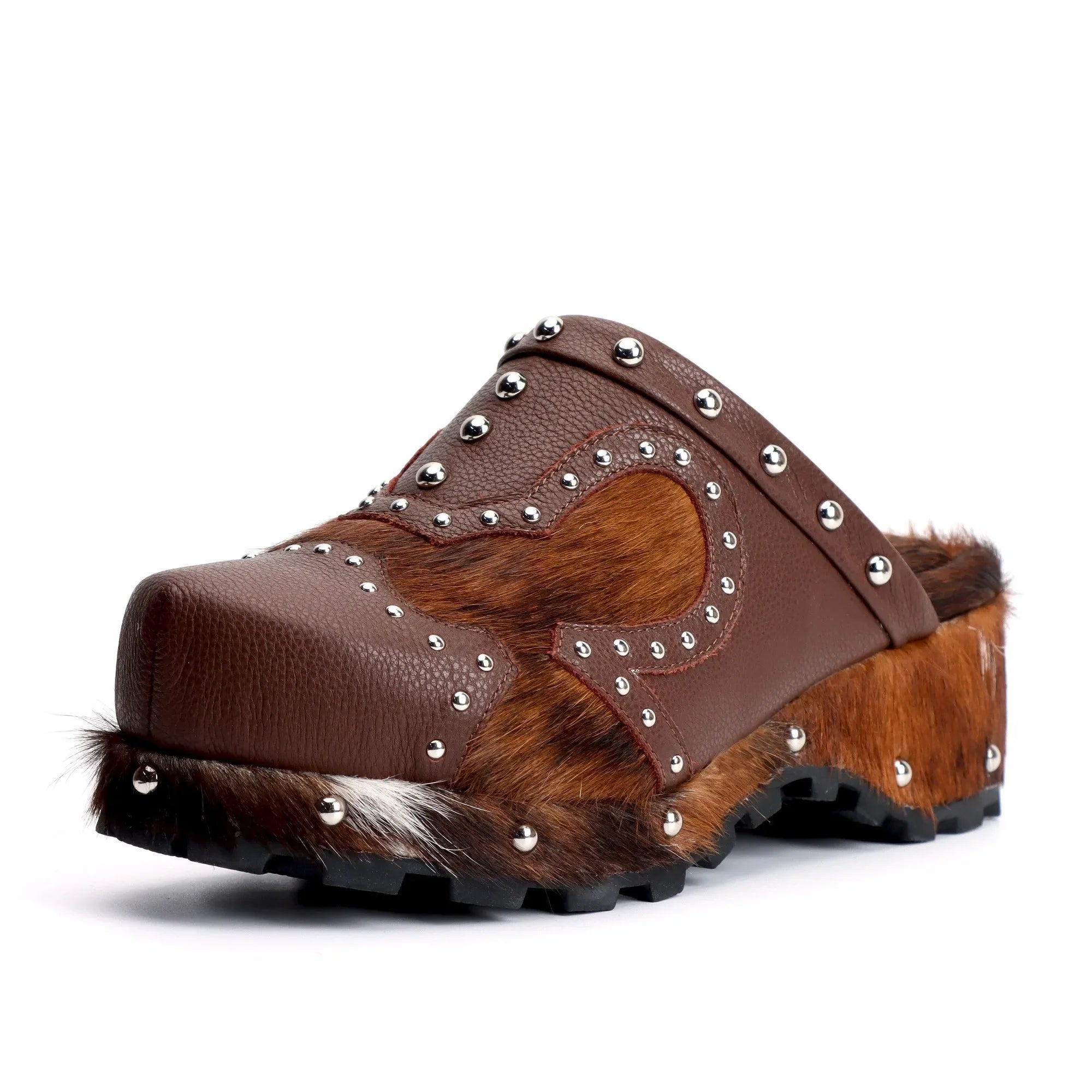 Luxury Handmade Fur Clogs Women's Slippers