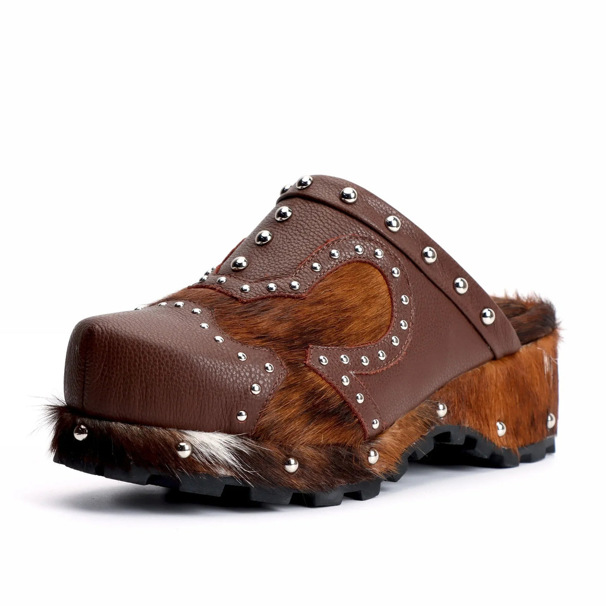 Luxury Handmade Fur Clogs Women's Slippers