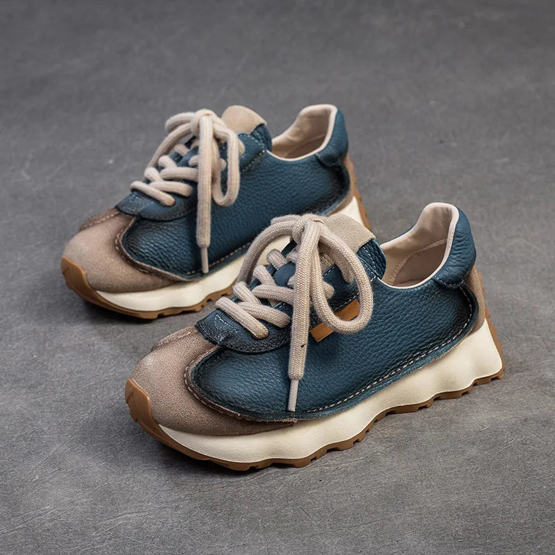 Chic Lace-Up Flat Sneakers