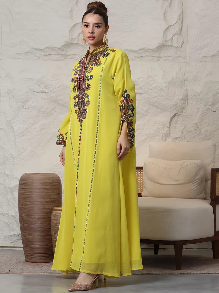 Romance in the Making Embroidered Floral Abaya
