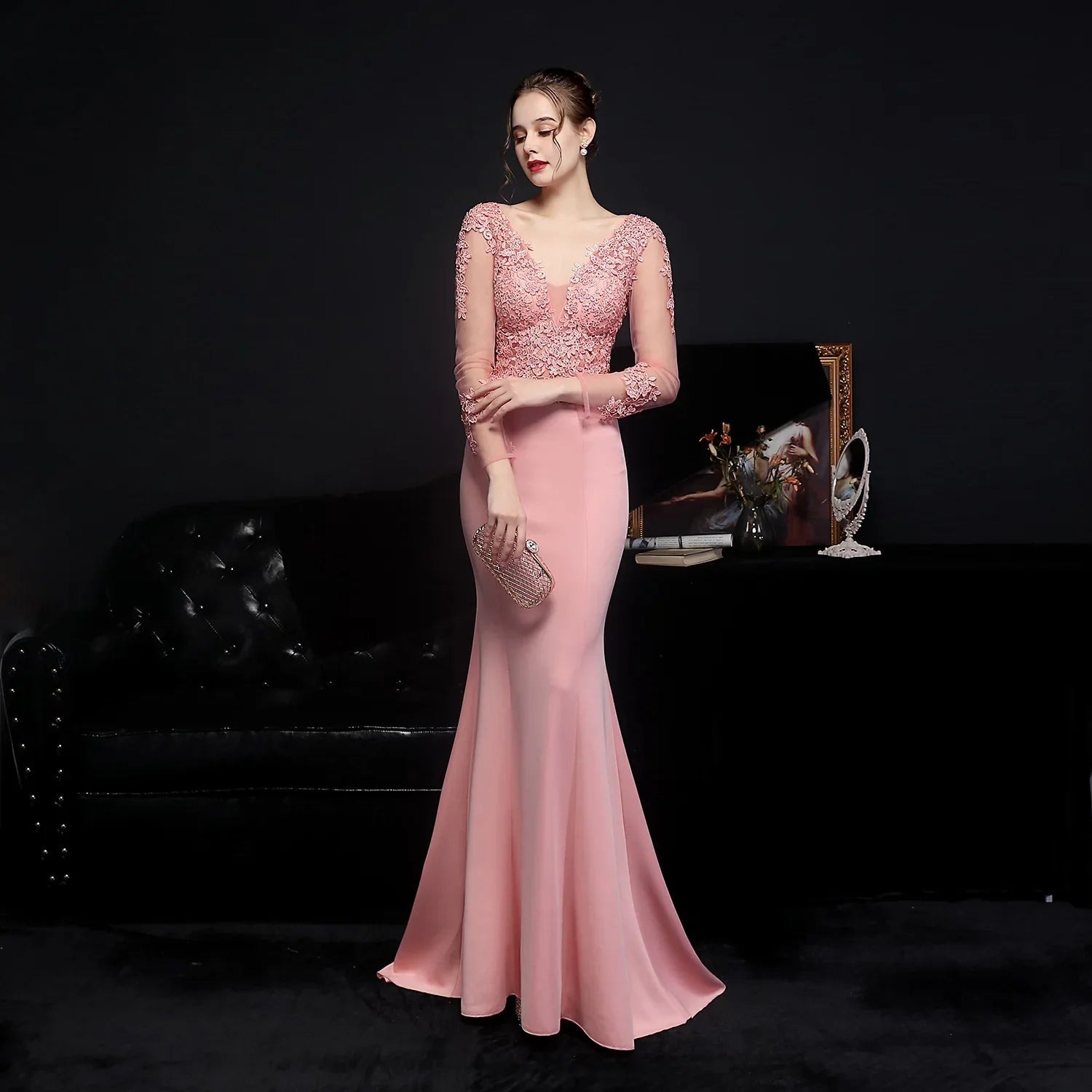 Elegant Mermaid Women's Maxi Gown
