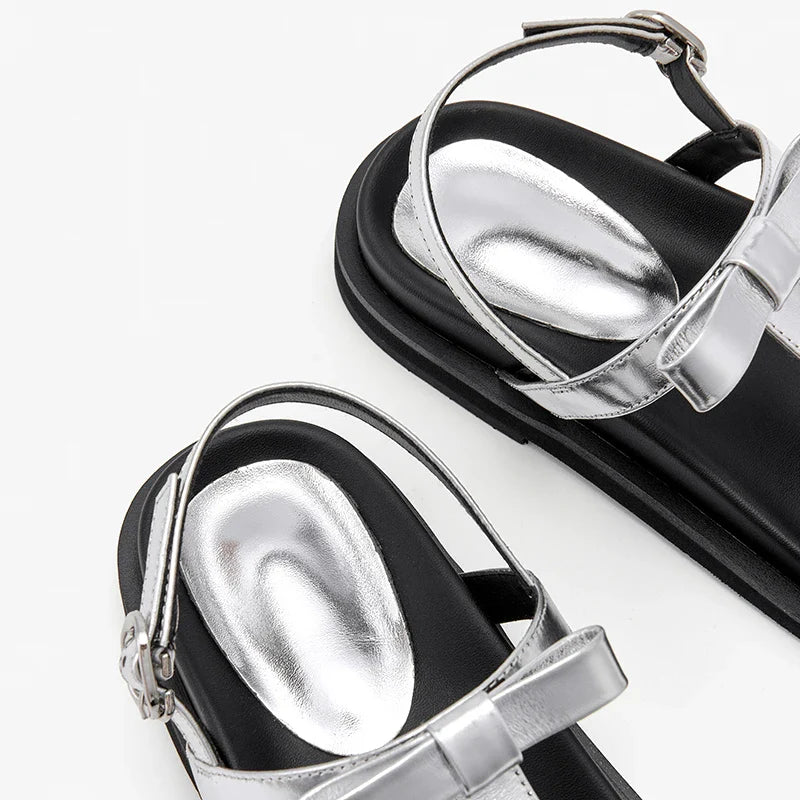 Stylish Buckle Strap Flip-Flop Sandals