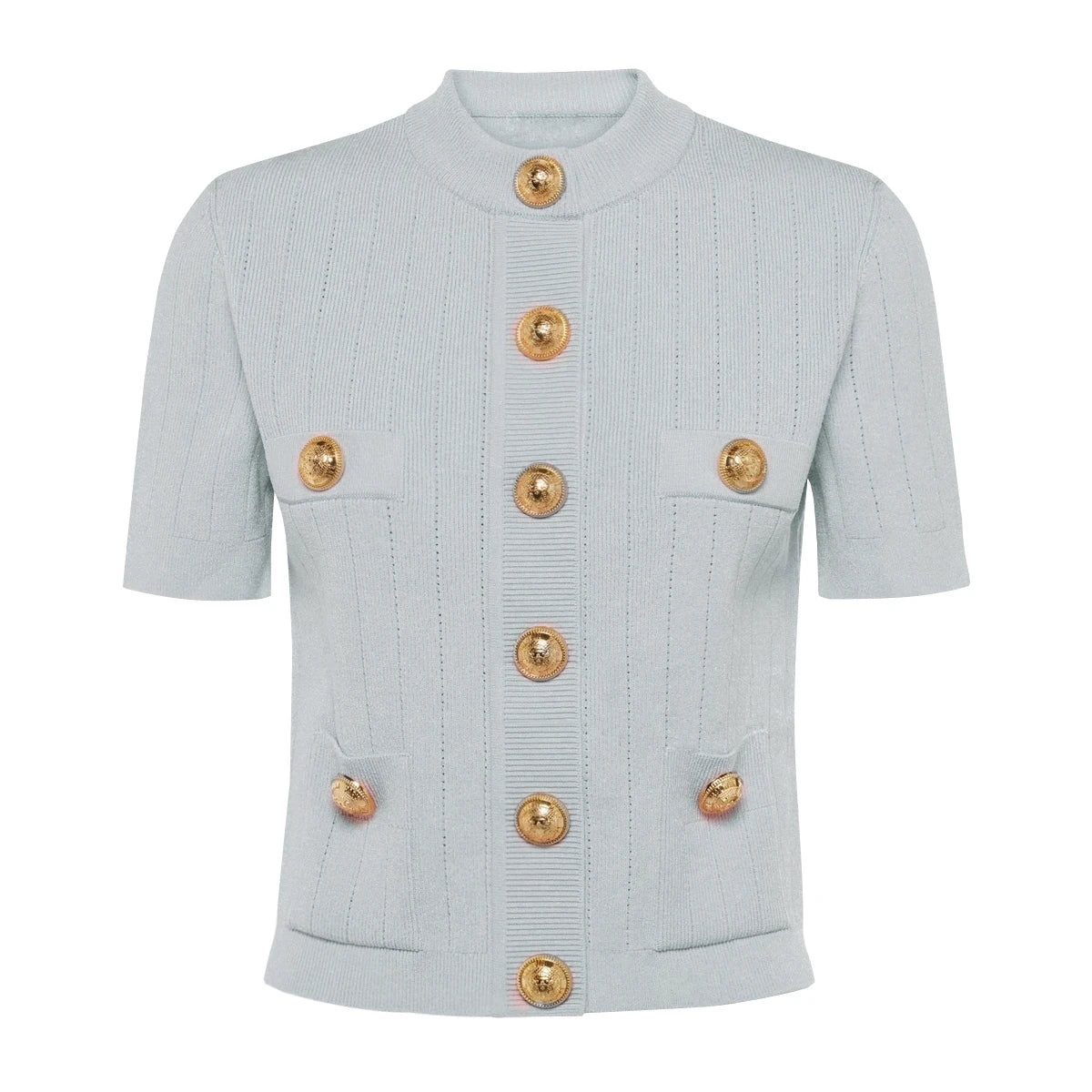 Stylish O-Neck Elastic Knit Cardigan