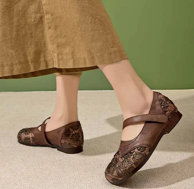 Stylish Comfy Shallow Leather Flats Shoes