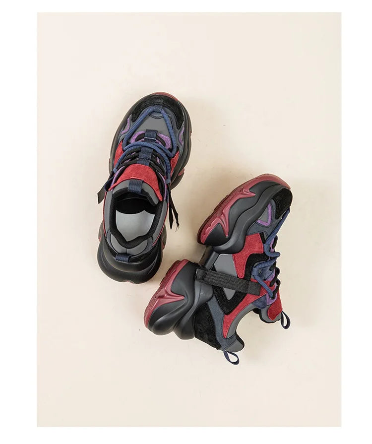 Chunky Leather Platform Boots