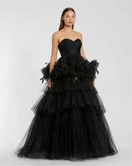 Luxury Tiered Lace Prom Gown