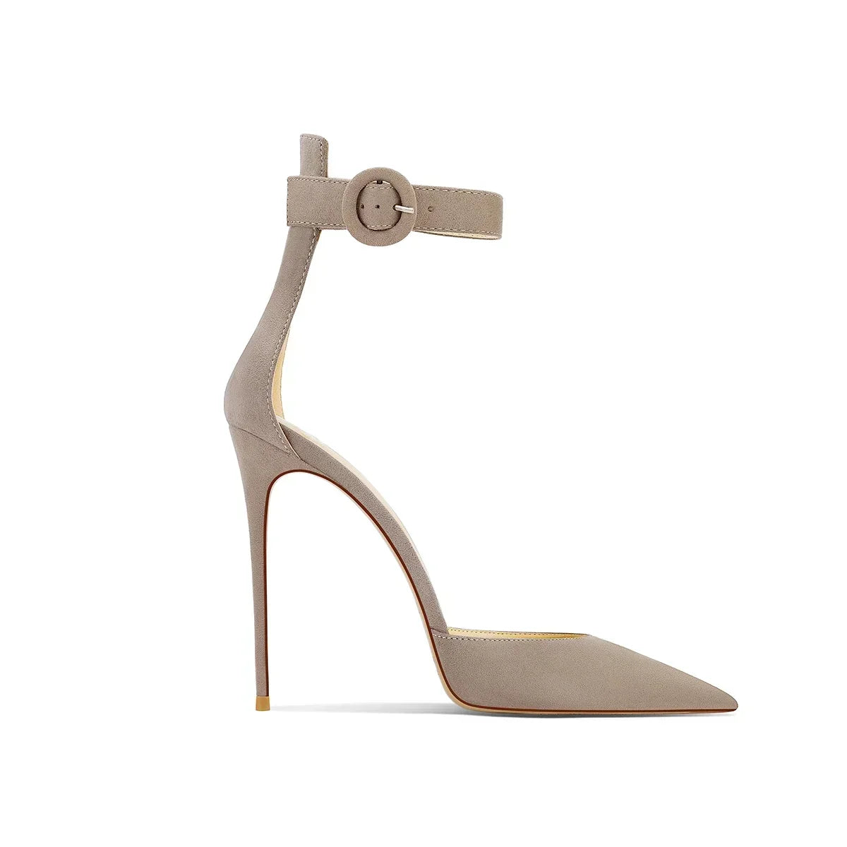 Trendy One-Word Strap High Heels