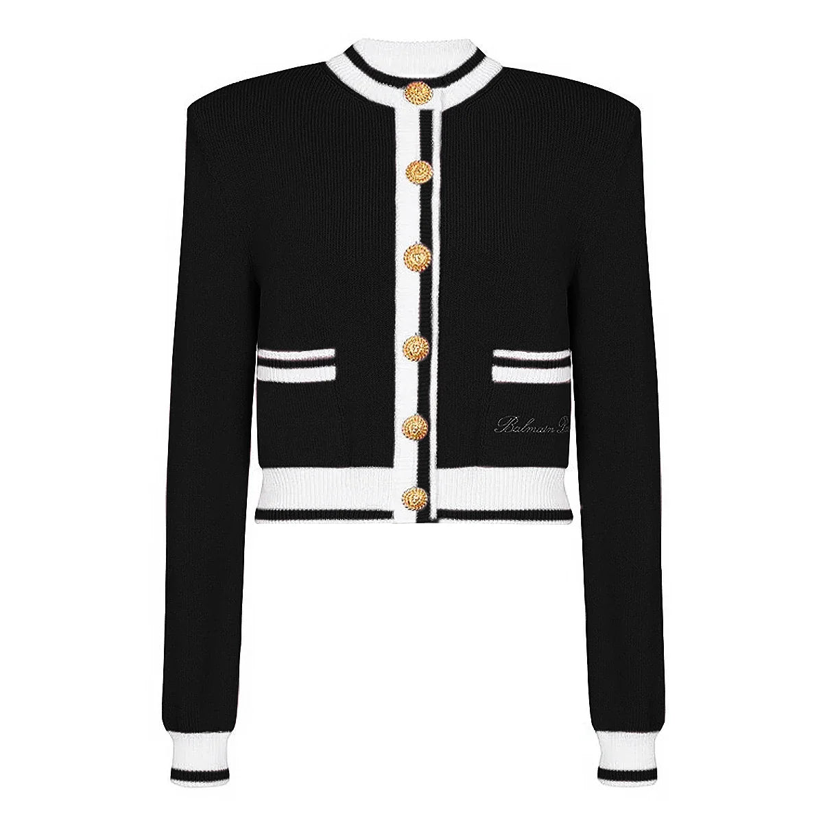 Versatile Crew Neck Woolen Cardigan