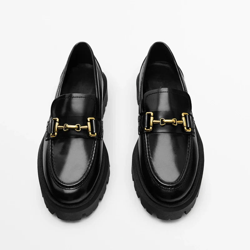 England Style Thick Sole Loafers