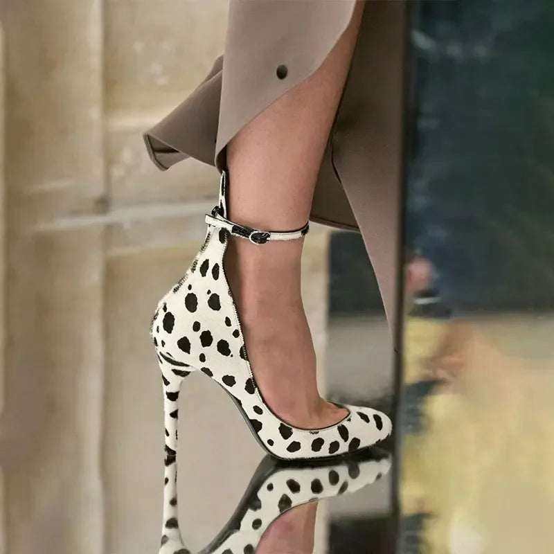 Stylish Buckle Strap High Heels