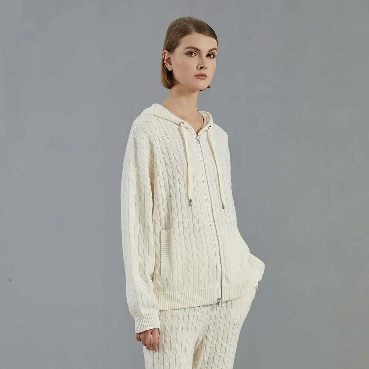 Luxurious Merino Wool Knit Hoodie