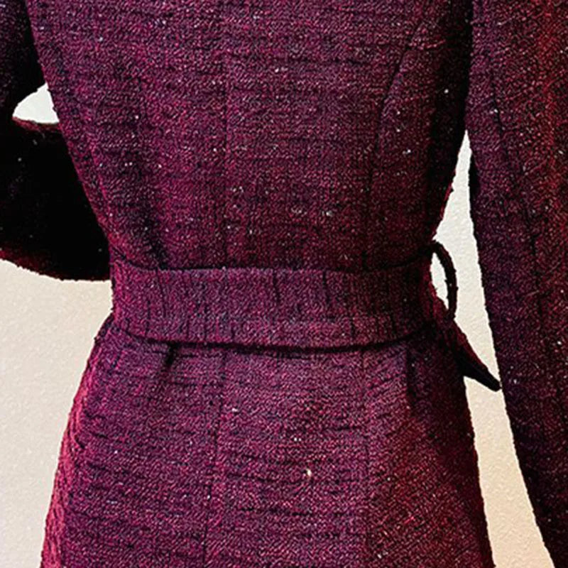 Lapel Fashion Woolen Coat