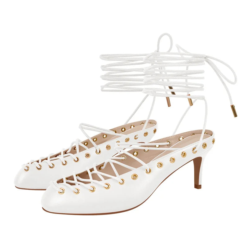 Elegant Closed-Toe Knitted Stiletto Heels