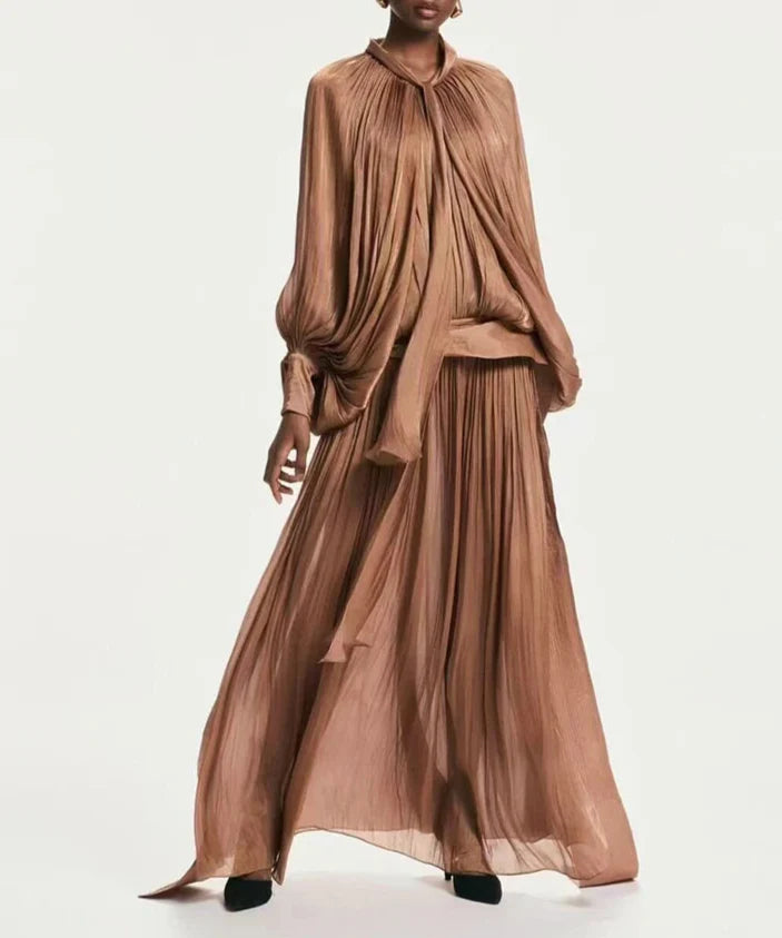 Loose Lantern Sleeve Evening Party Dress