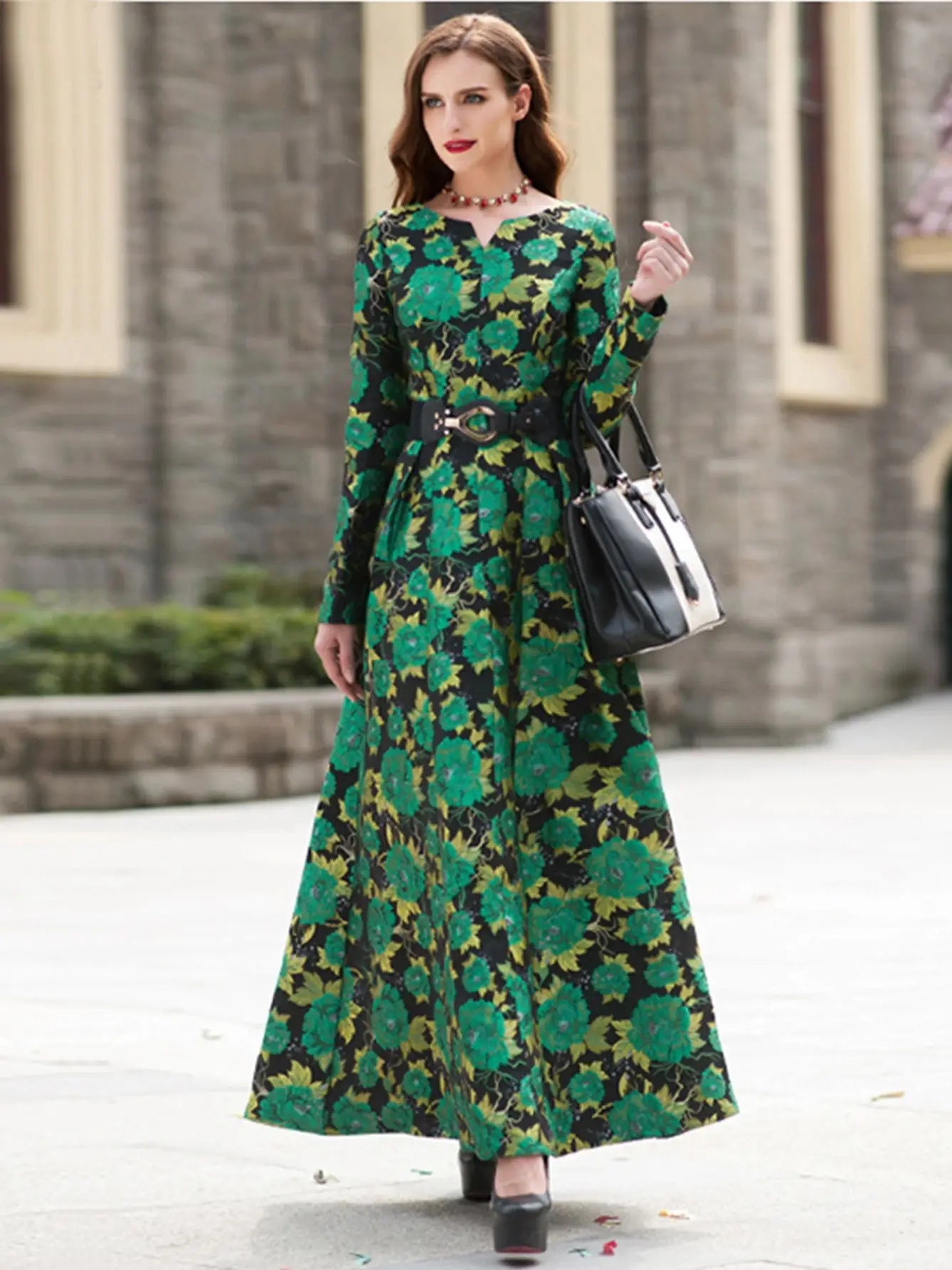 Live In Floral Fashion Party Dress