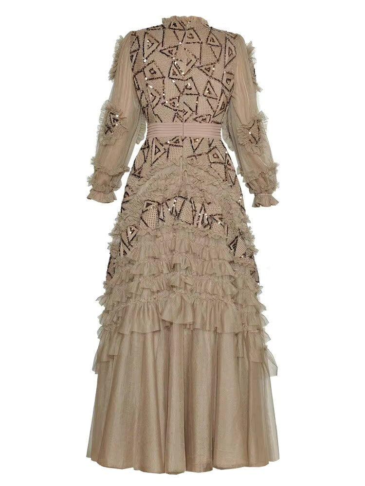 Gorgeous Round Neck Ruffle Party Dress