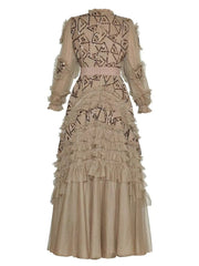 Gorgeous Round Neck Ruffle Party Dress