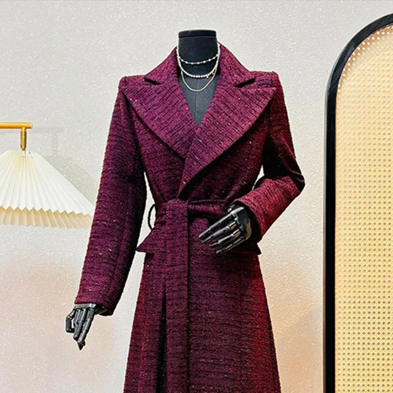 Lapel Fashion Woolen Coat