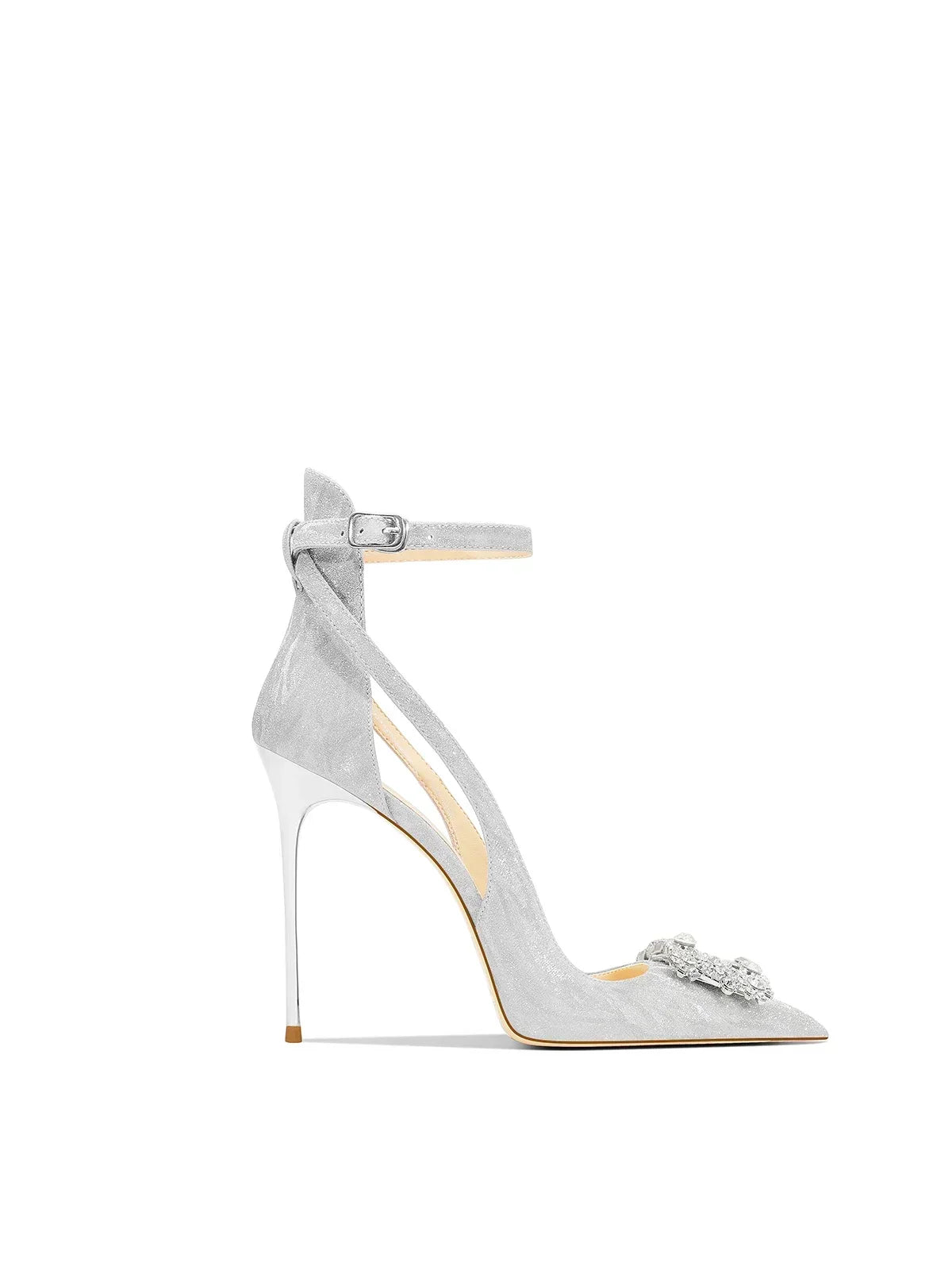 Fashion-Forward Square Buckle High Heels