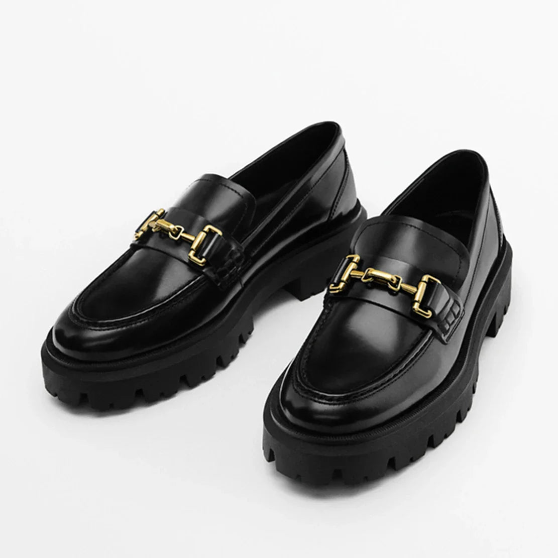 England Style Thick Sole Loafers