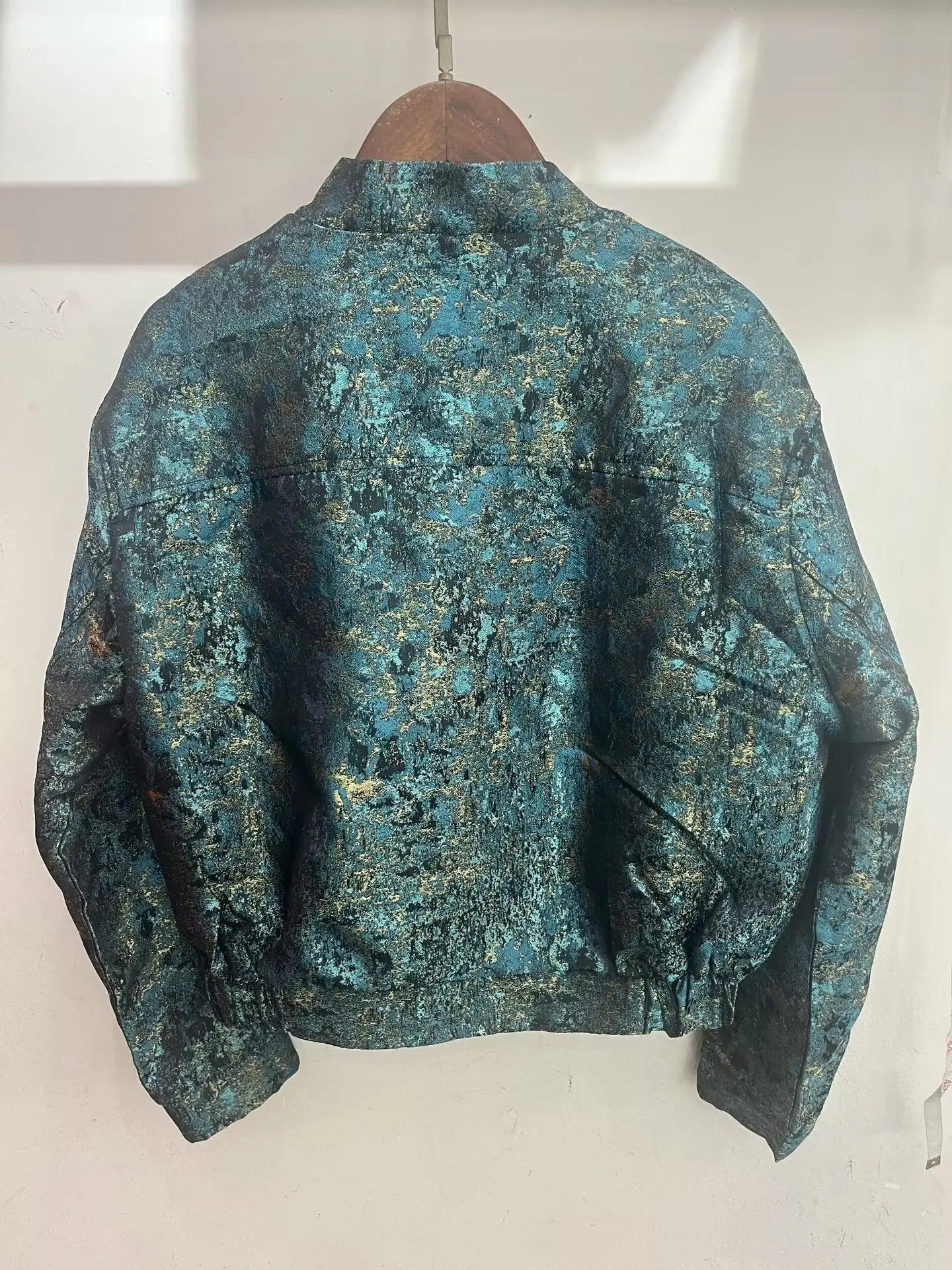Refined Metallic Thread Texture Coat
