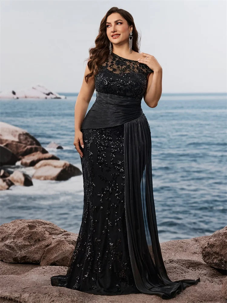 Effective Sequin Slit Cocktail Dress
