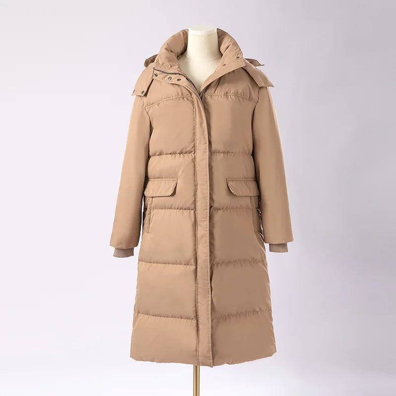 Puffer Long Coat With Detachable Cap