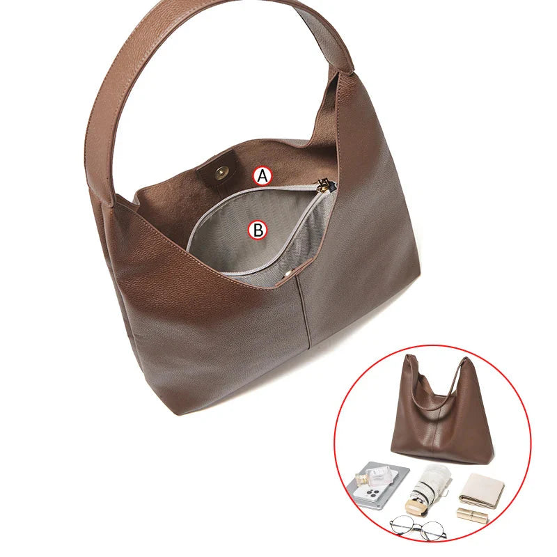 Spacious Underarm Handbag