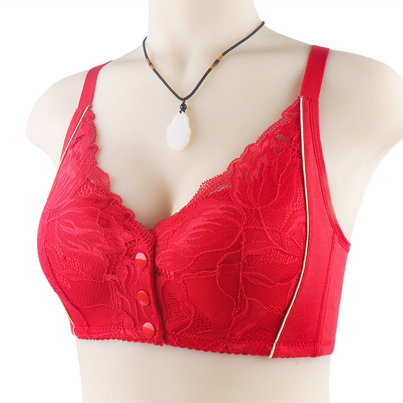 lace front button shaped bra