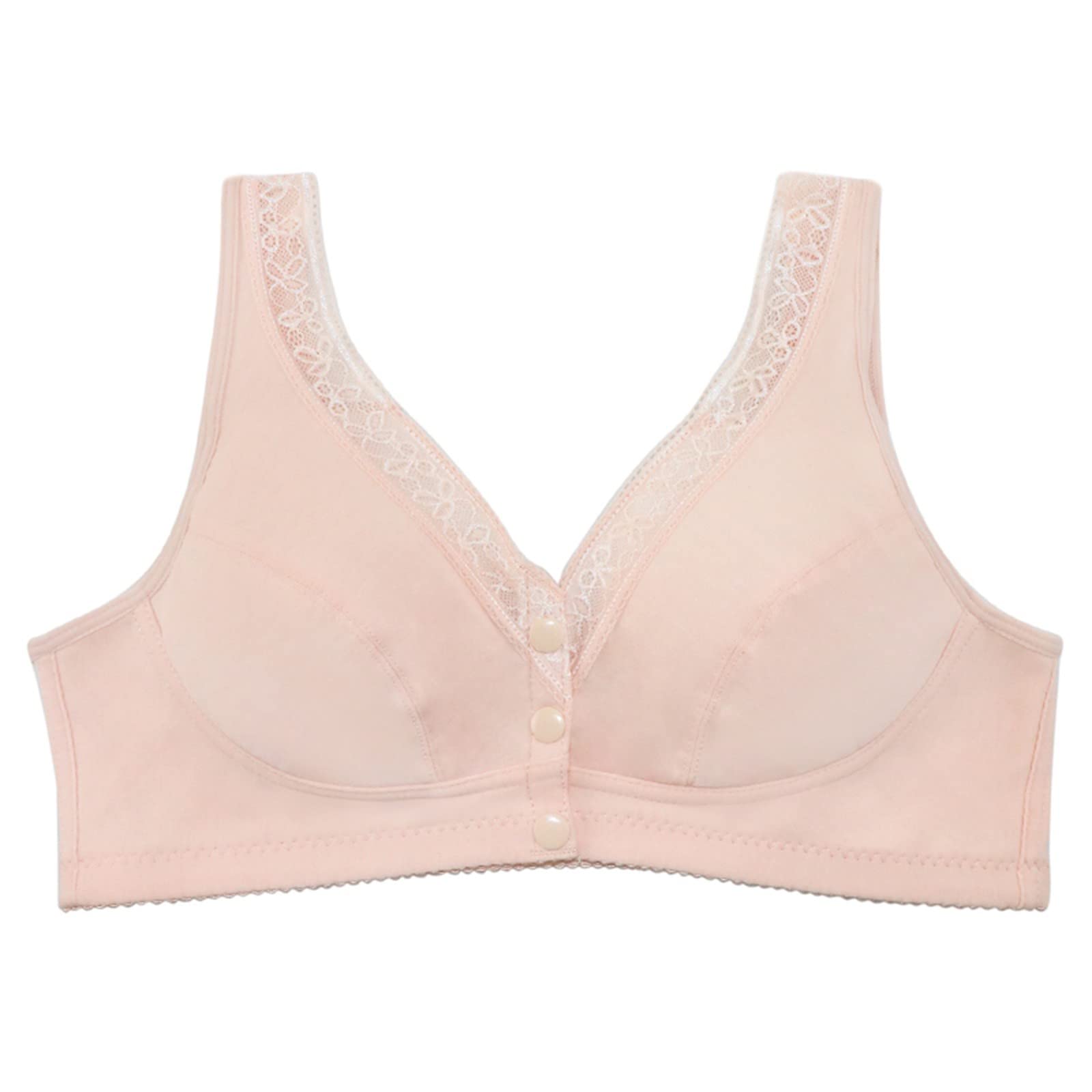 Zip Front Lace Push Up No Wire Bra