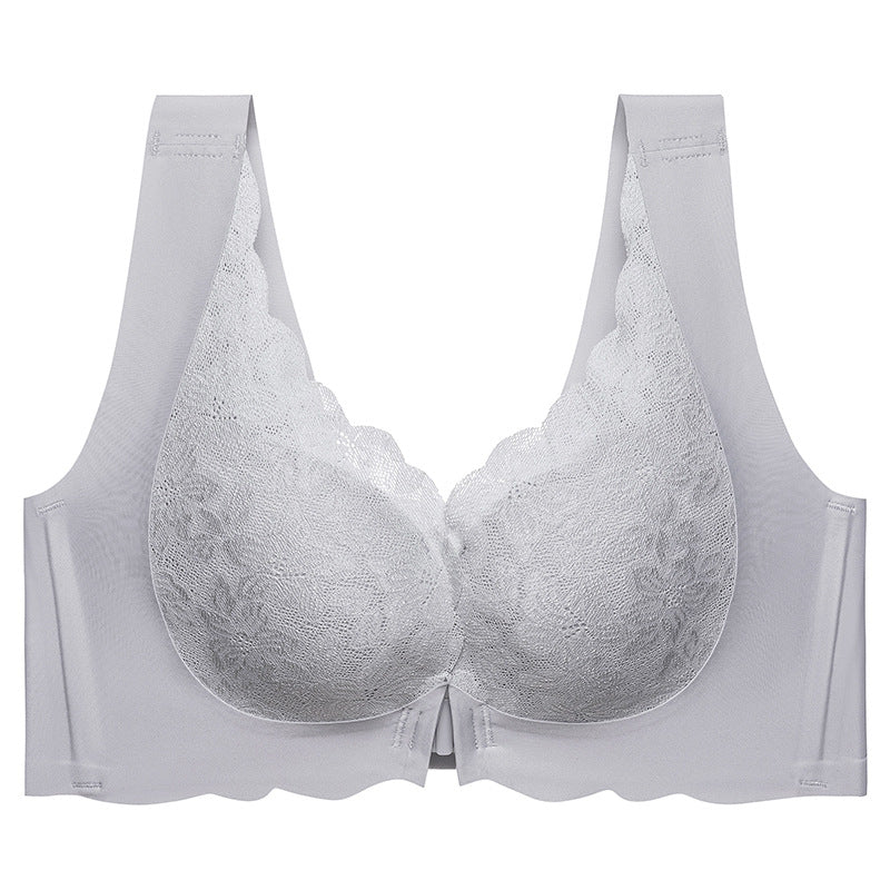 Lace Push Up Bra No Wires Sports Front Button Bra