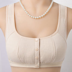 Large size sponge front button sleep bra