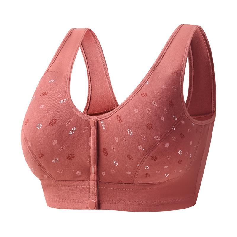No Wire Pattern Front Button Underwear
