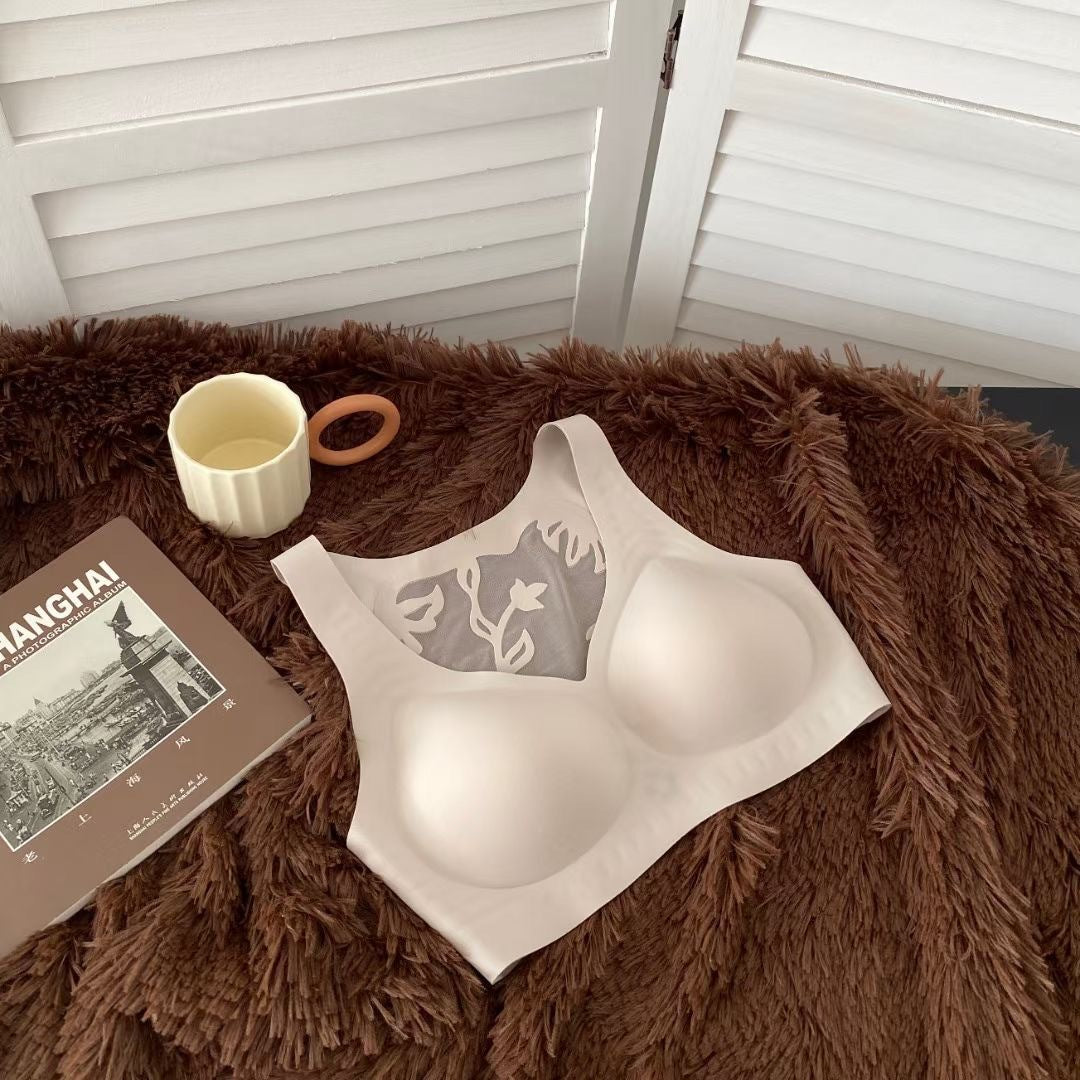 Seamless Deep V Hollow Vest Bra