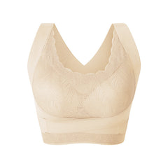plus size push up front buckle sports bra