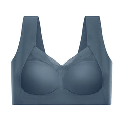 Integrated Fixed Cup GluE-free Plus Size Sports Bra