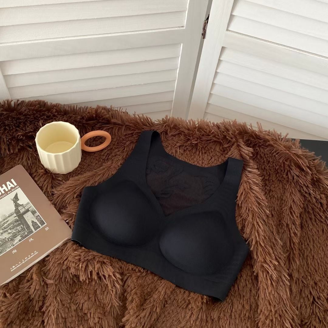 Seamless Deep V Hollow Vest Bra