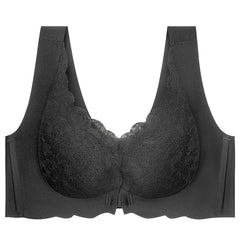 Lace Push Up Bra No Wires Sports Front Button Bra