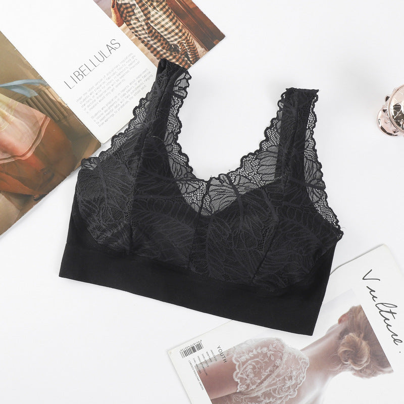 lace beautiful back cotton gauze breathable bandeau