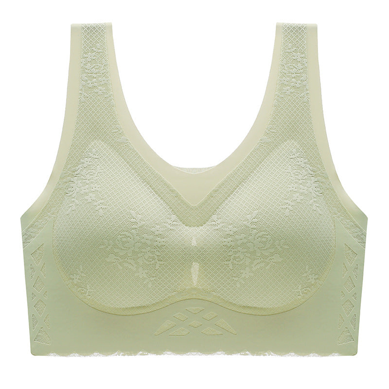 comfortable latex breathable inner cup sleep bra