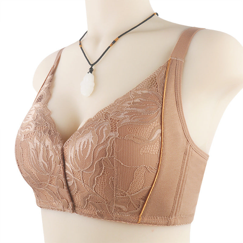 lace front button shaped bra