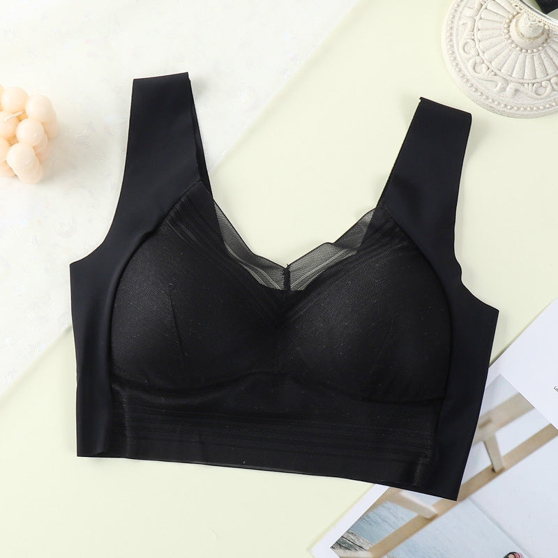 Lace Wide Shoulder Strap Beautiful Back Bra