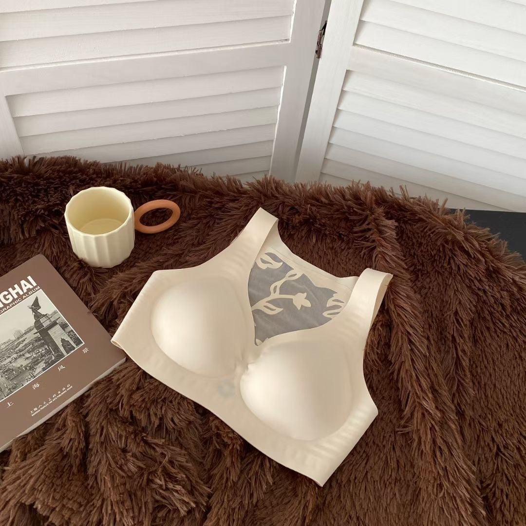 Seamless Deep V Hollow Vest Bra