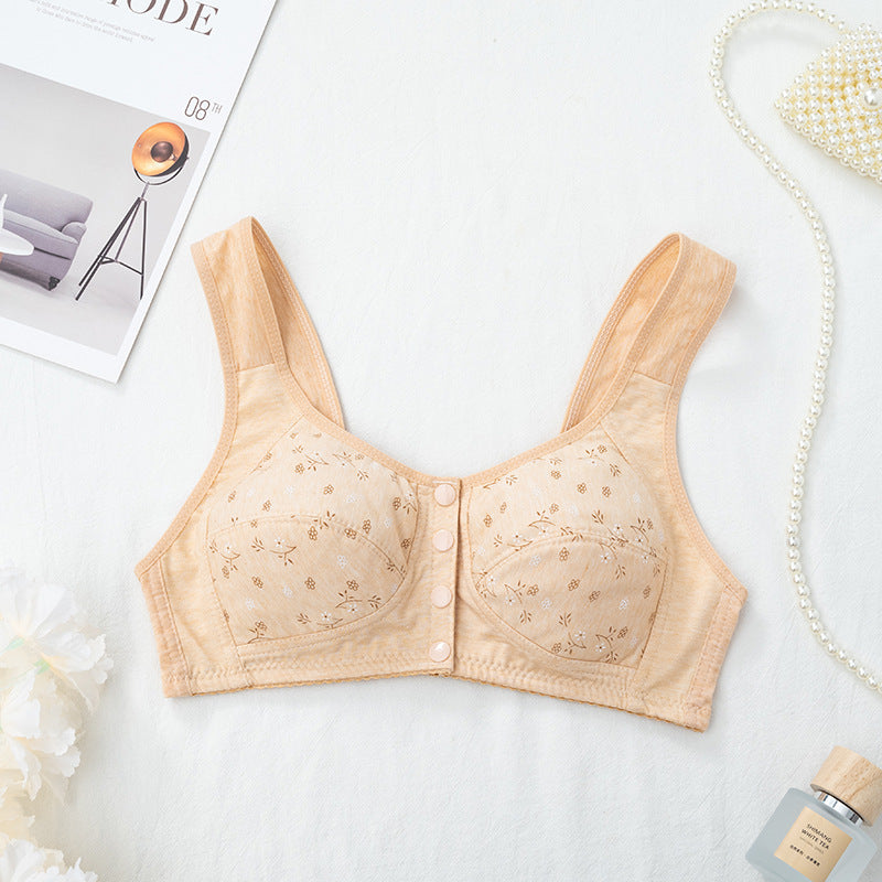 Unwired Printed Front Button Underwear
