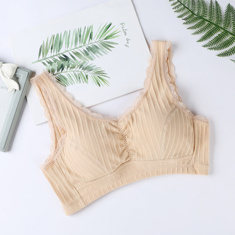 Pure Cotton Buckleless Breathable Sports Bra